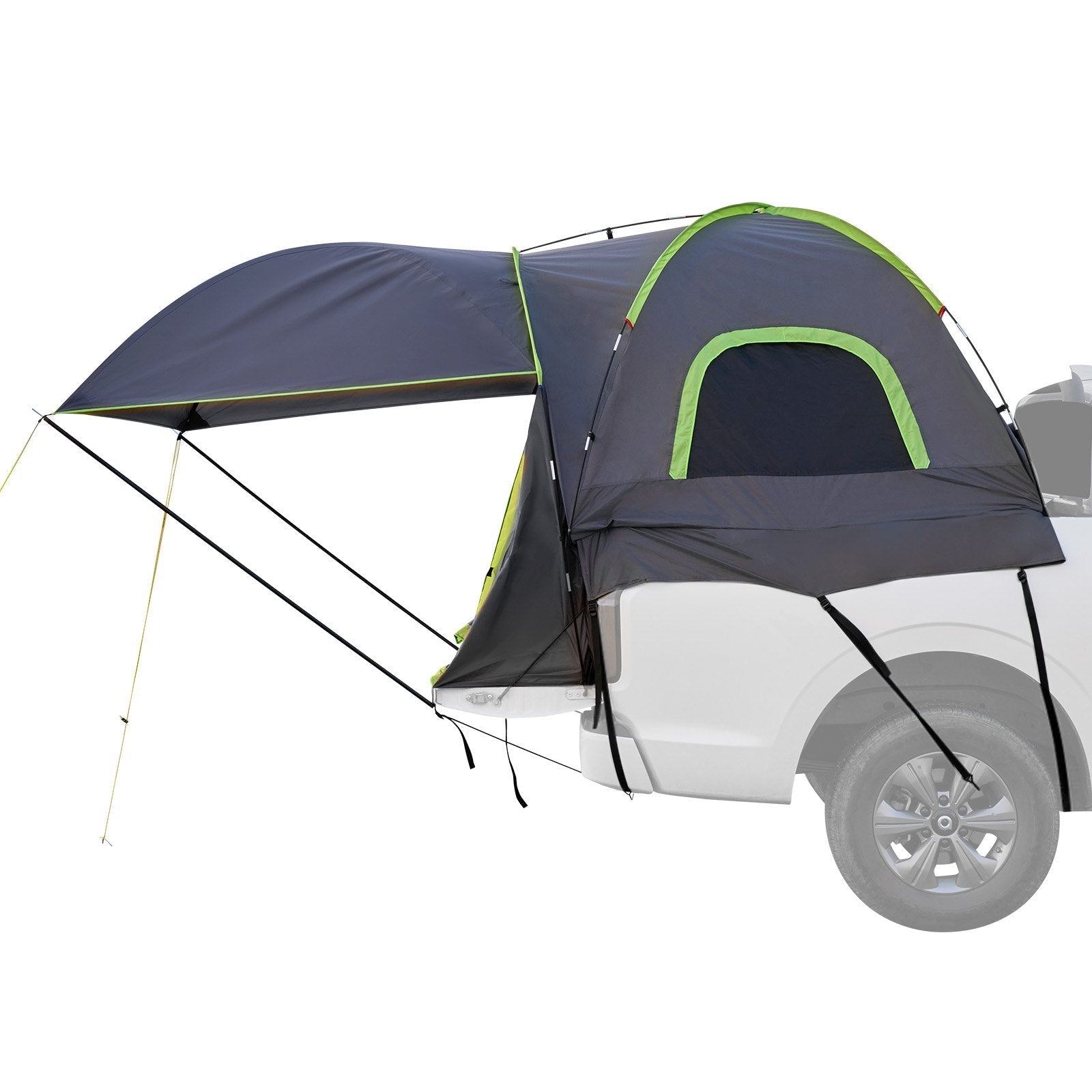 VEVOR Truck Tent 8.0-8.2ft Waterproof PU2000 Truck Bed Camping Tent 2-3 Person totalfindz