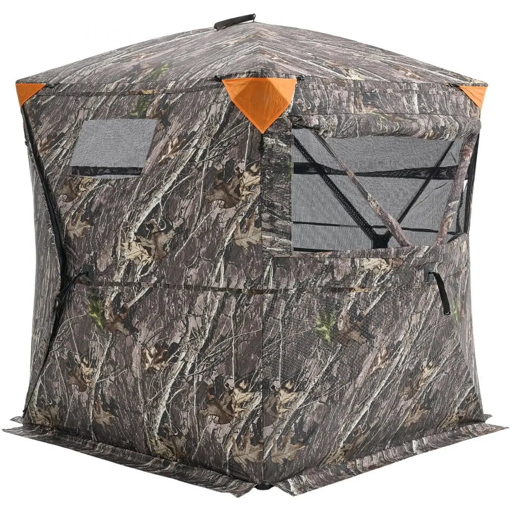 VEVOR Hunting Blind 270° See Through Ground Blind One-Way Mesh for 1-2 Person