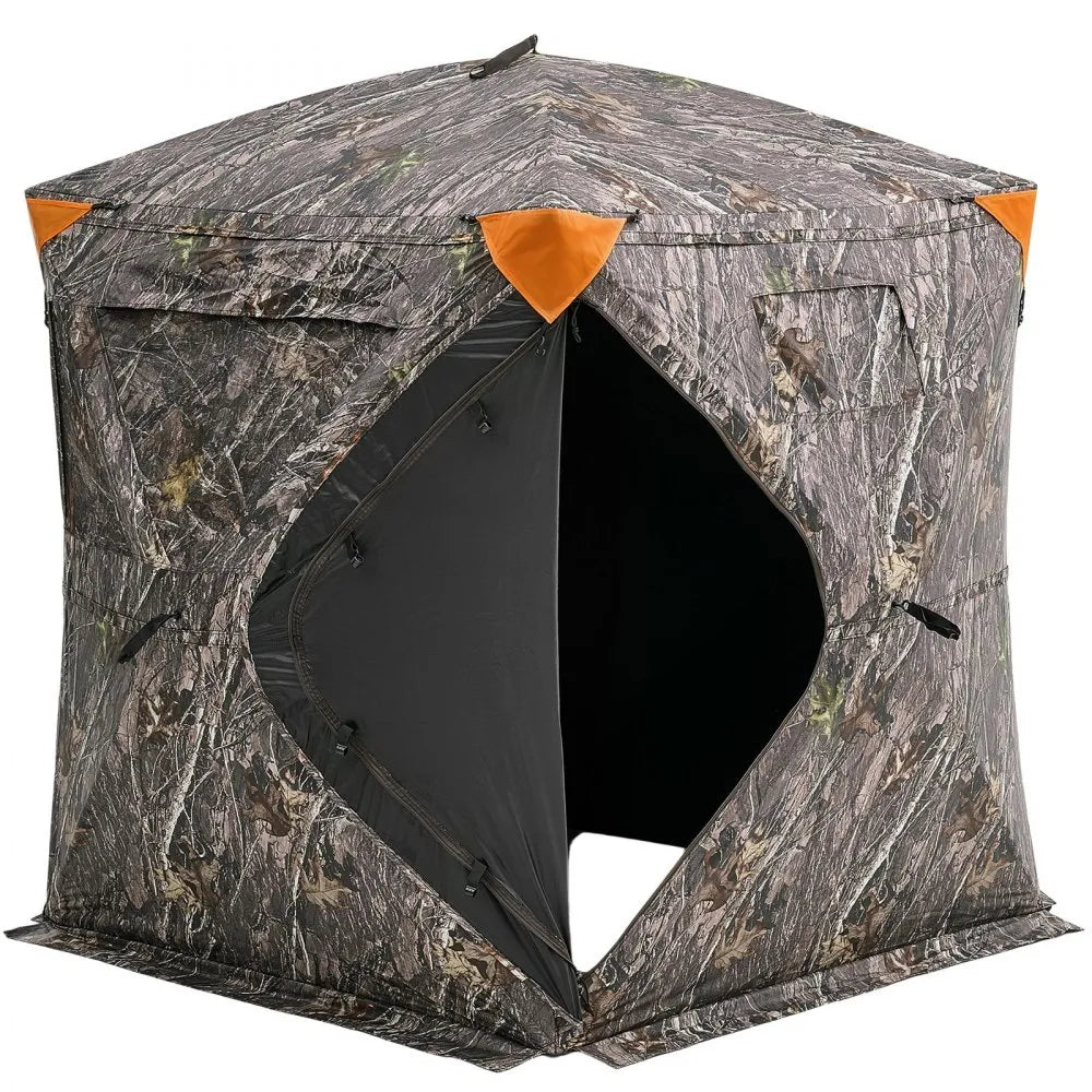VEVOR Hunting Blind 270° See Through Ground Blind One-Way Mesh for 1-2 Person