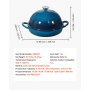 VEVOR 5 Qt Enameled Cast Iron Dutch Oven for Sourdough Bread Baking, Heavy-Duty Bread Baker with Lid, Oven Safe to 500°F, Induction Compatible Cookware
