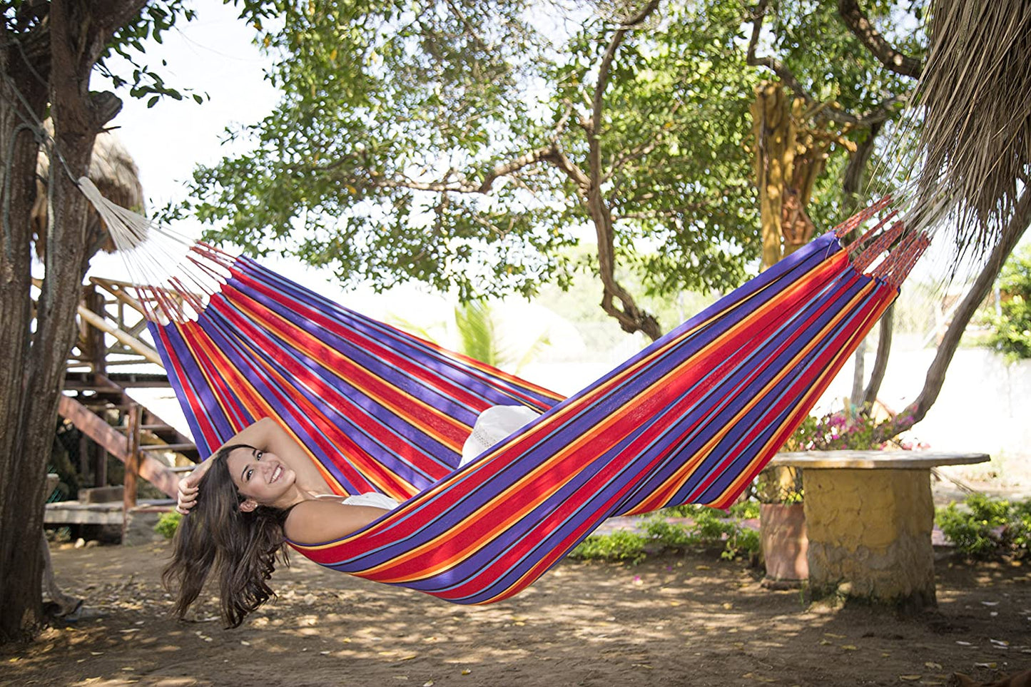 Premium Brazilian Style Double Hammock with Universal Stand Hammock Universe Canada