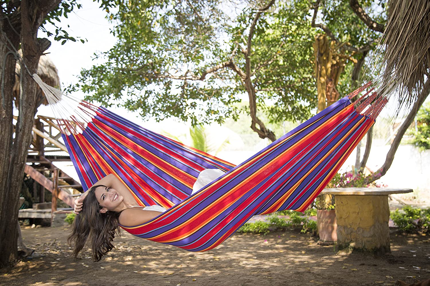 Premium Brazilian Style Double Hammock with Universal Stand Hammock Universe Canada
